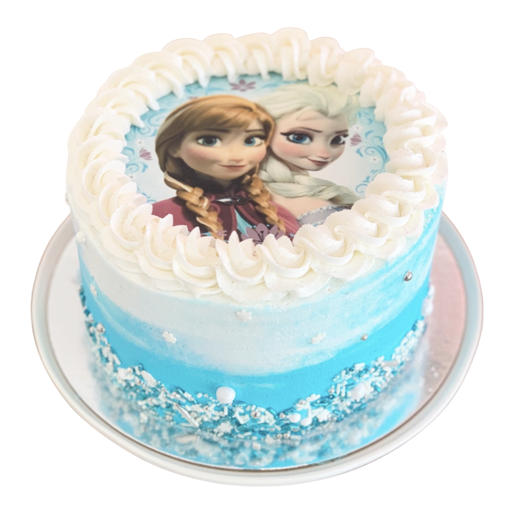 Frozen Inspired Photo Cake - Custom Edible Icing Images